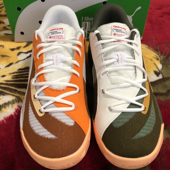 SZ 13 PUMA ALL PRO NITRO “GREMLINS” SHOES, GREMLINS GIZMO AND STRIPE SOCKS - Picture 6 of 14
